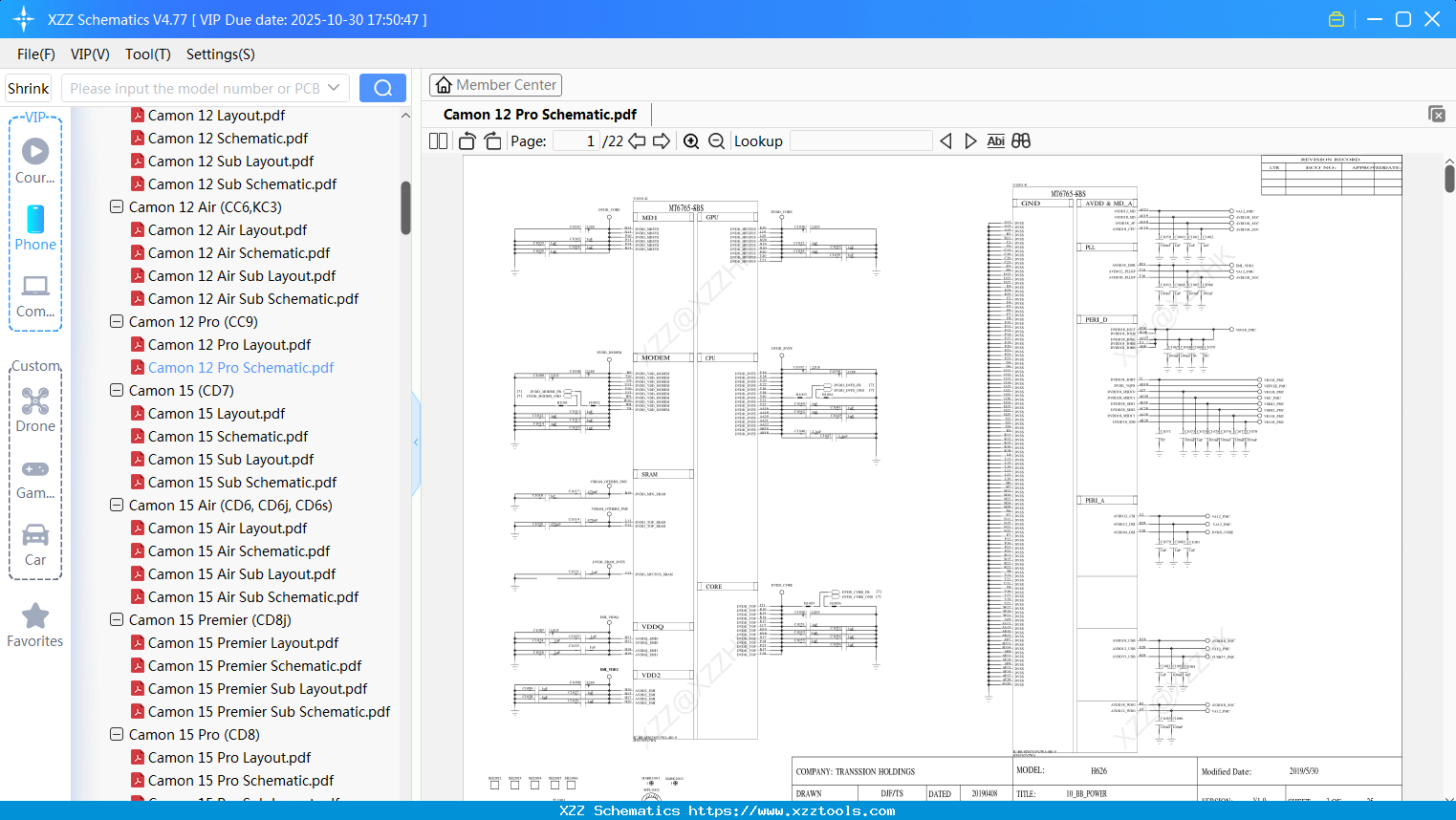 Tecno Camon 12 Pro Schematic